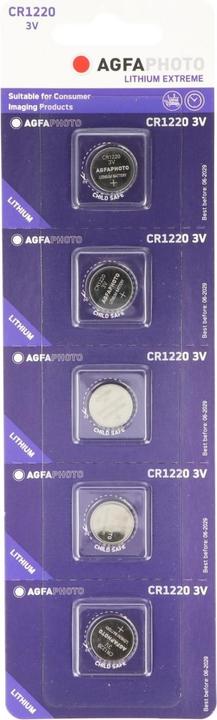 Immagine prodotto AGFAPHOTO Pila a bottone CR 1220 Litio 3 V 5 pz. (5 pz., CR1220)
