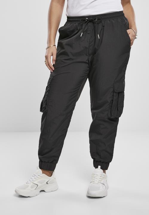 Actual product image Urban Classics Ladies High Waist Crinkle Nylon Cargo Pants (5XL)