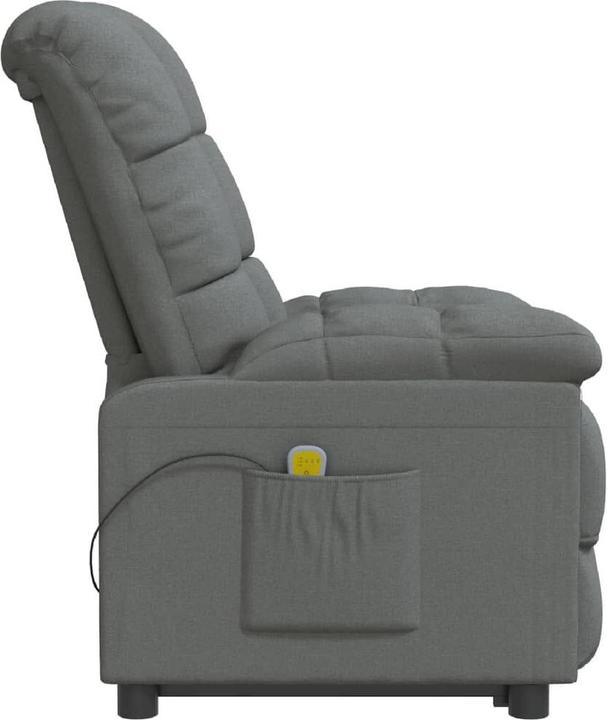 Image du produit VidaXL Fauteuil de massage Fauteuil de télévision Fauteuil de relaxation Tissu gris foncé