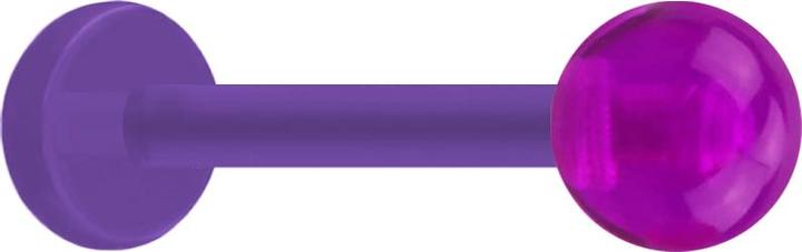 Star Piercing Micro Labret violett mit Kugel violett (ohne Messing, Acryl)