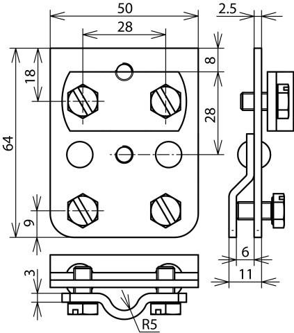 Productafbeelding Dehn Naadklem St/tZn f. Rd 7-10mm 251002