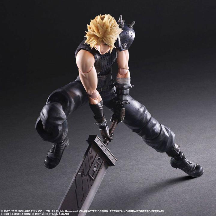 Actual product image Banpresto Final Fantasy VII Remake Play Arts Kai Actionfigur Cloud Strife Ver. 2