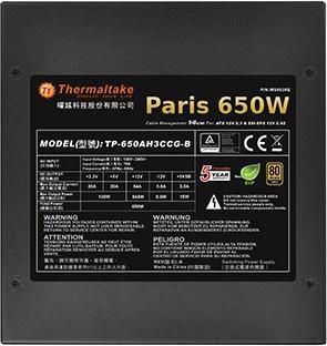 Produktbild Thermaltake PARIS 650W 80 PLUS GOLD PSU (650 W)