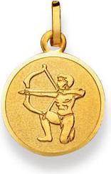 Produktbild Natsumi Schmuck Anhänger Sternzeichen Schütze Gold 18K/750 rund mit Engel (750/18 K Gelbgold)