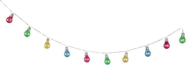 MICA Living 10er Solar LED Party-Lichterkette - bunt - aus Kunststoff - ca. 380 cm (3.80 m)