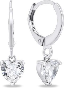 Brilio Silver - Silver hoop earrings Hearts EA654W