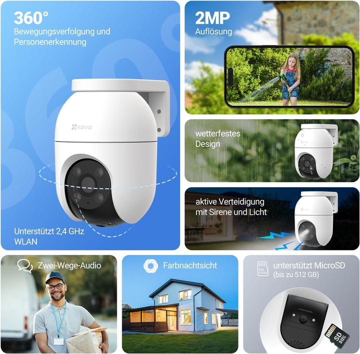Produktbild EZVIZ WLAN Überwachungskamera C8c (1920 x 1080 Pixels)
