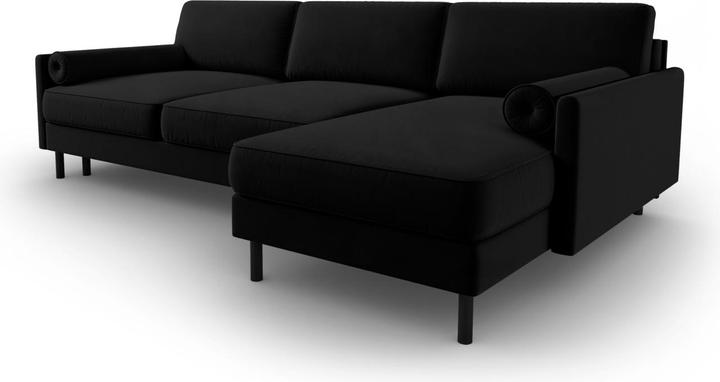 Actual product image Micadoni Velvet Right Corner Sofa With Bed Function And Box, "Scott", 5 Seats, 212x142x87Made in Europe (Corner sofa)