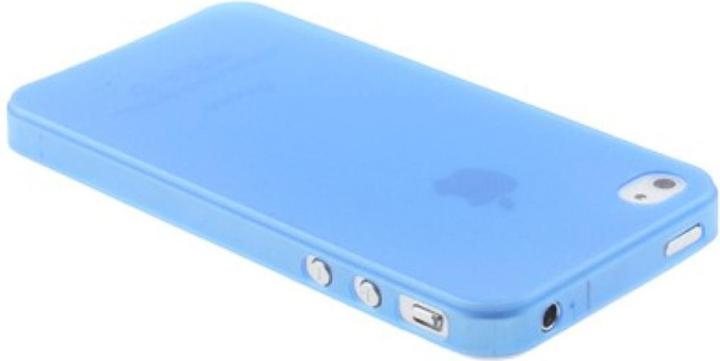 Produktbild König Design Schutzhülle Hard Case Hülle für Handy Apple iPhone 4 & 4S Blau transparent (Apple iPhone 4, LG G4s)