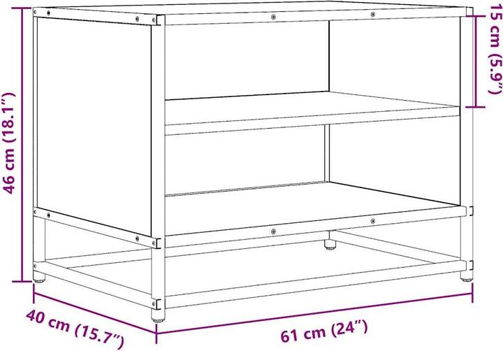 Actual product image VidaXL TV cabinet Lowboard TV cabinet TV table TV furniture Sonoma oak (61 x 40 x 46 cm)