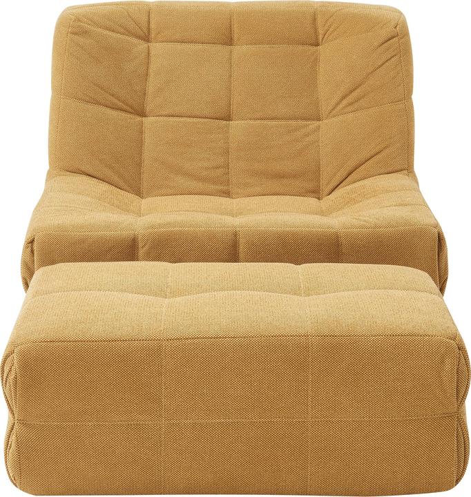 Produktbild En.Casa Bodensessel mit Fusshocker Koskyvn Textil Gelb