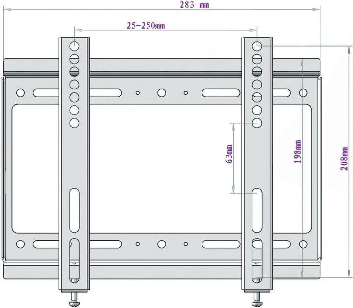 Productafbeelding SpeaKa Professional TV muurbevestiging Slim Fix 35,6 (14″) - 106,7 cm (42″) (Muur, 42", 25 kg)
