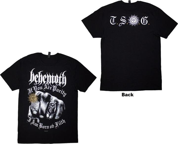 Actual product image Behemoth The Shit Ov God Purity Fist Back Print (M)