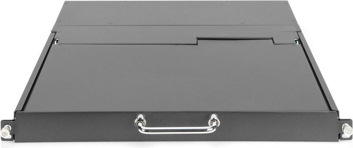 Produktbild Digitus Modulare HD LCD TFT Konsole, TR Tastatur mit 1 Port KVM, TR-Tastatur, RAL 9005 schwarz