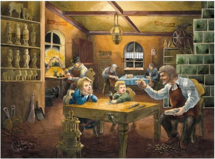 Pappnoptikum 1055 - Erzgebirge Christmas Workshop (folded card) (1 pcs)