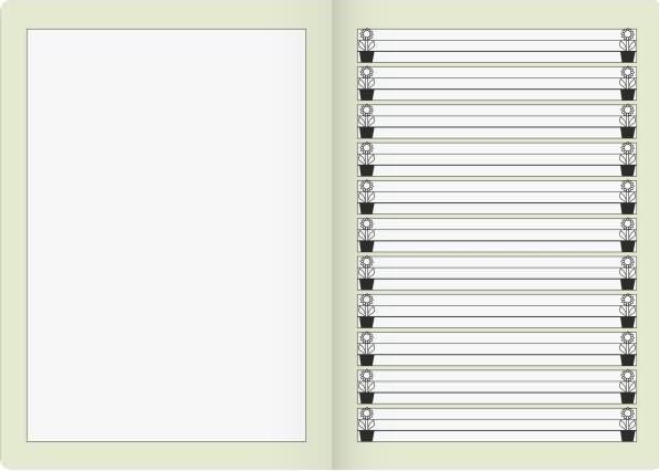 Image du produit Cahier d'histoires ligné 1G DIN A5 sans marge, 16 feuilles (A5, À rayures)