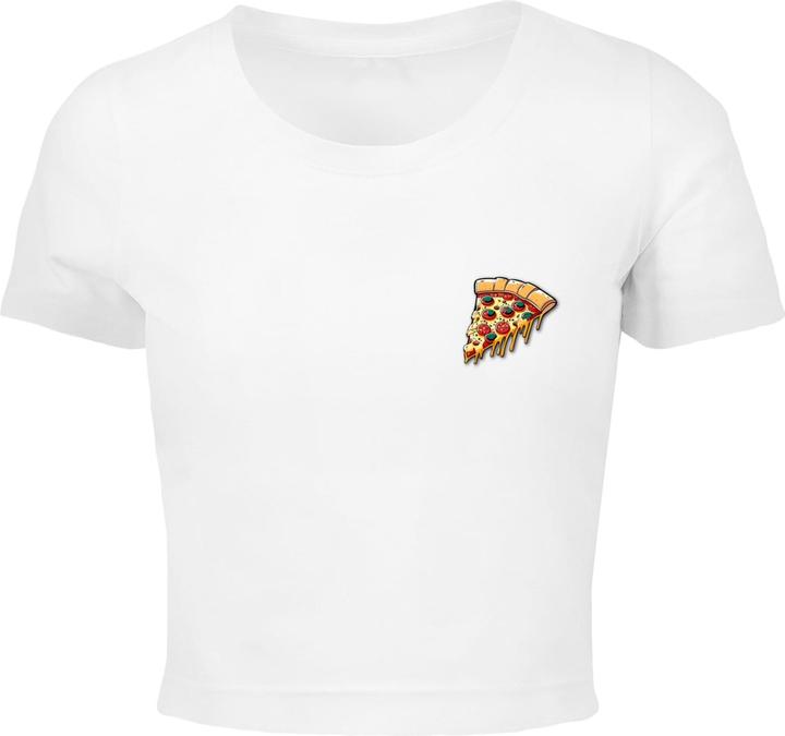 Actual product image Merchcode Ladies Pizza Comic Cropped Tee - 118541 (XL)