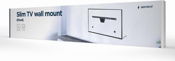 Actual product image Gembird WM-S80F-01 TV mount (80") Black (Wall, 80", 50 kg)