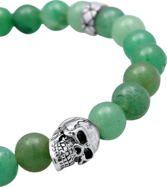 Produktbild Kuzzoi Edelsteinarmband, Totenkopf (21 cm, Aventurin, Plastik, 925 Sterling Silber)