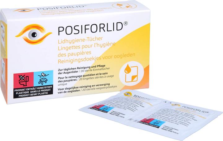 Image du produit Pharma Medica Posiforlid lingette hygiénique pour les paupières, 20 pcs TUE (Chiffons de nettoyage)