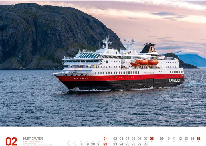 Actual product image Hurtigruten - Unterwegs zwischen Bergen und Kirkenes Kalender 2026 (54 x 42 cm, Hardcover, German)