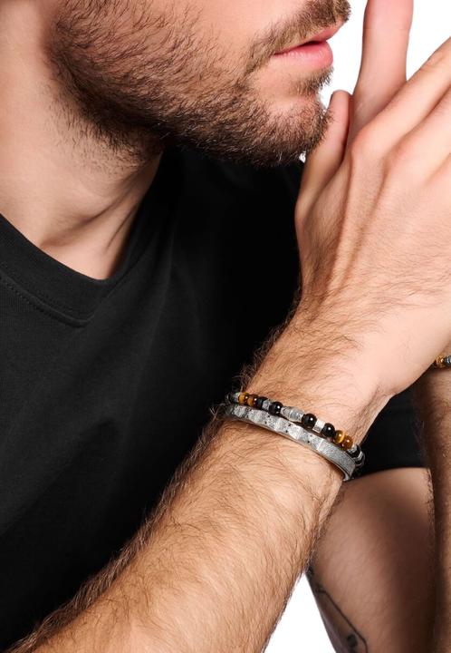 Immagine prodotto Thomas Sabo Bangle Design sfaccettato con pietre nere Argento (16 cm, Argento 925, Annerito)