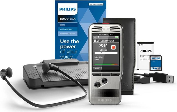 Produktbild Philips Diktier- und Wiedergabe-Set Pocket Memo DPM6700