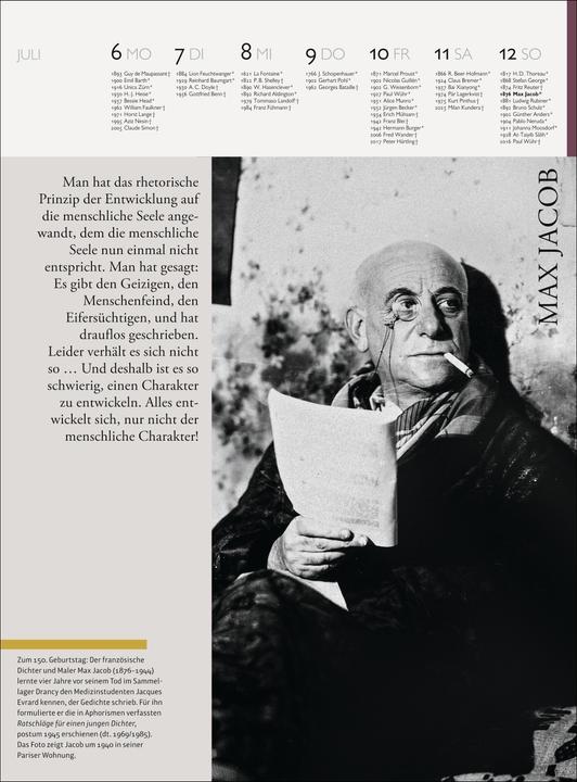 Produktbild Der Literatur Kalender Wochenkalender 2026 (Deutsch)