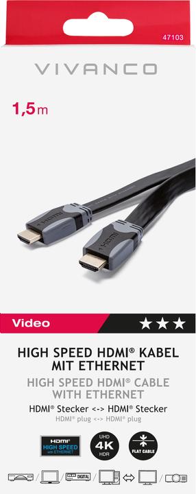 Actual product image Vivanco HDMI (Typ A) — HDMI (Typ A) (1.50 m, HDMI)