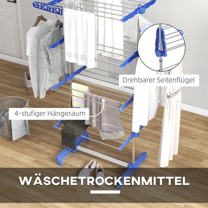 Produktbild Swisshandel24 Wäscheständer mit Rollen Wäschetrockner Turm, Standtrockner mit Klappbarem Flügel, Wäscheturm für In (0.65 m)