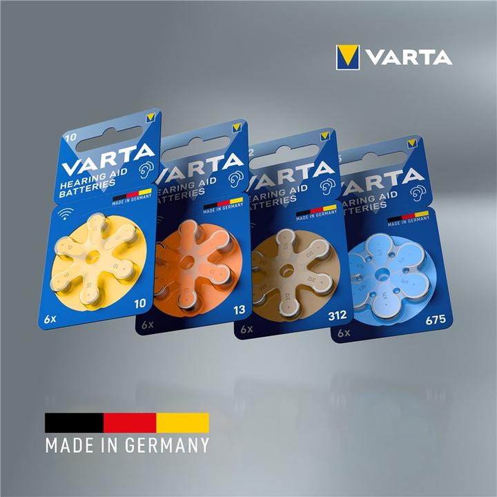 Actual product image Varta Hearing aid batteries type 312, 1.4V (6-pack) (6 pcs., A312, 180 mAh)