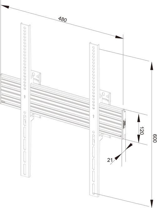 Produktbild Multibrackets Wandhalter, 40"-100", VESA 100x100-400x600 (Wand, 100", 80 kg)