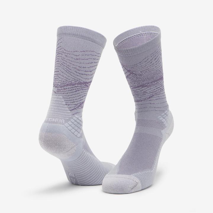 Image du produit Quechua Chaussettes randonnée - hike 500 high gris et abricot x2 paires (35, 38)