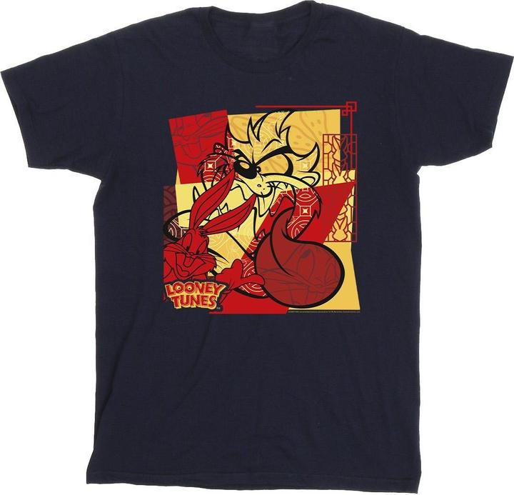 Looney Tunes Taz Bugs Rabbit New Year TShirt (S)