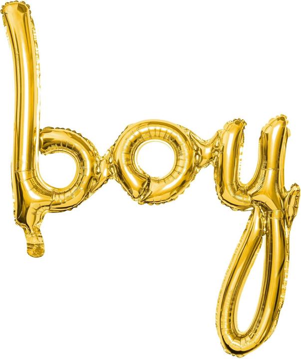 Produktbild Partydeco Goldener Aluminiumballon "Boy" (1 x)