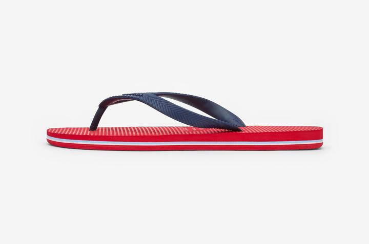 Actual product image Olaian Men's toe sandals 500 red (40)
