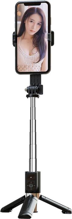 Produktbild xO Selfie-Stick Bluetooth-Stativ SS10 schwarz 80cm