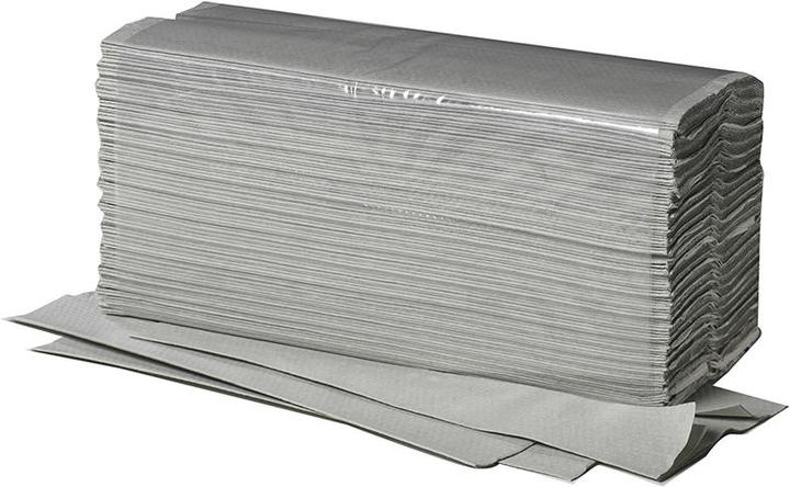 Produktbild Fripa Handtuchpapier Plus natur 1-lagig im Karton Handtücher naturell 100 % Recycling, C-Falz, 1-la
