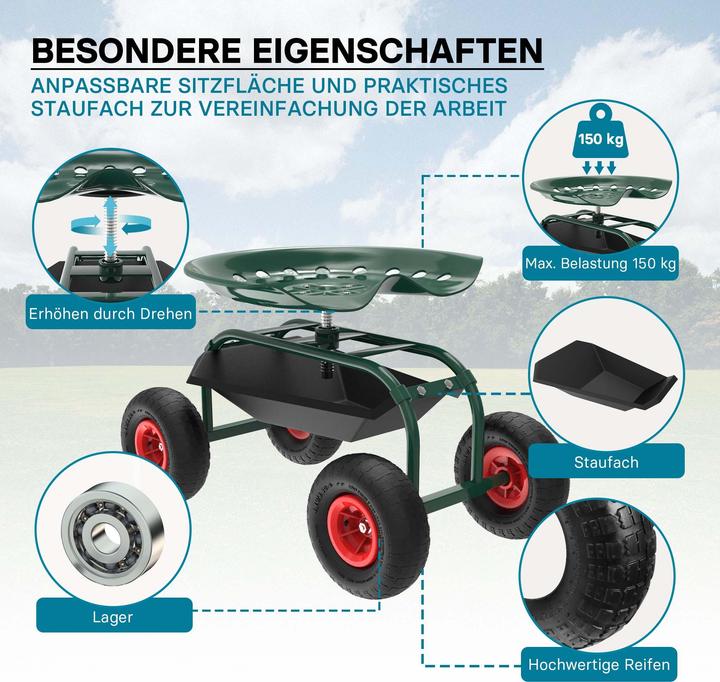 Actual product image Wiltec Gartenwagen (150 kg)