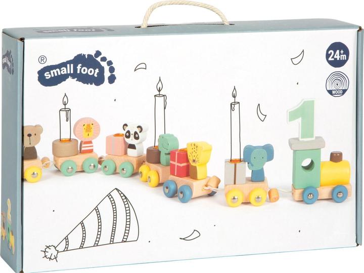 Actual product image small foot Birthday train with animals