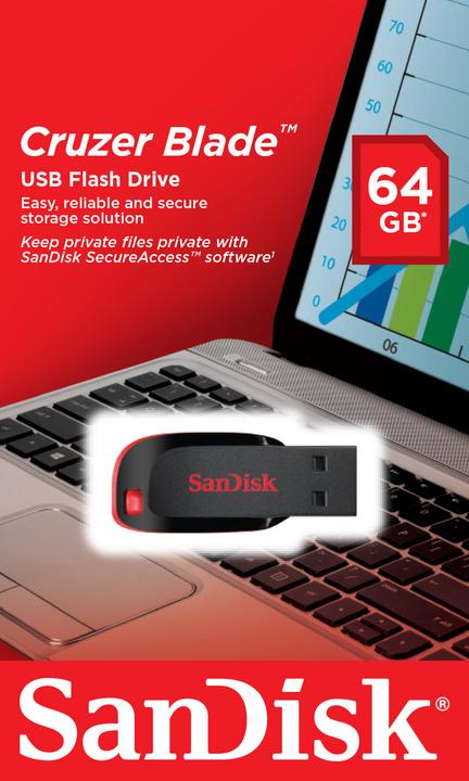 Actual product image SanDisk cruiser blade (64 GB, USB-A)