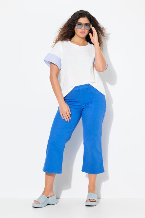 Produktbild Ulla Popken Jeansculotte Mary, weites Bein, Elastikbund (54)