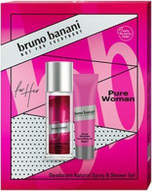Bruno Banani Pure Woman Geschenkset - Deodorant 75 ml und Duschgel 50 ml