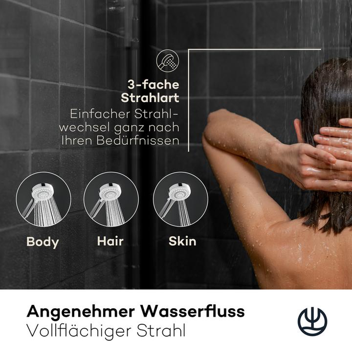 Actual product image Kludi X1 Shower set (3 Beam types, 15 l/min)