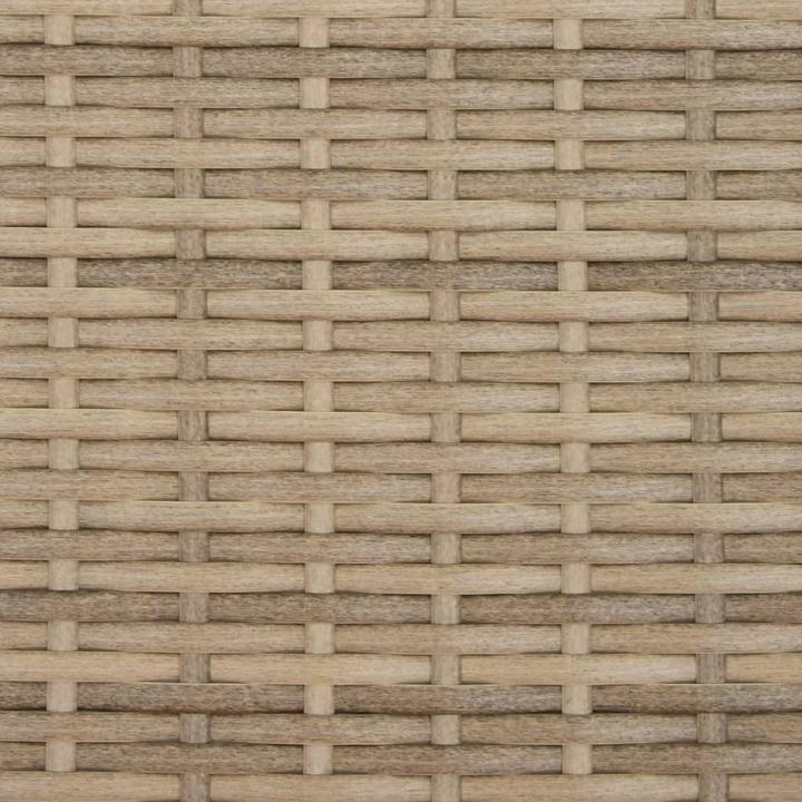 Produktbild VidaXL Gartensofa 2-Sitzer Sonnenschirm und Hocker Poly-Rattan