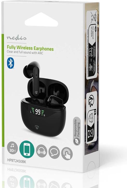 Image du produit Nedis Casque entièrement sans fil - ANC (Active noice Cancelling) - Bluetooth - capacité maximale de la (ANC, 30 h, Sans fil)