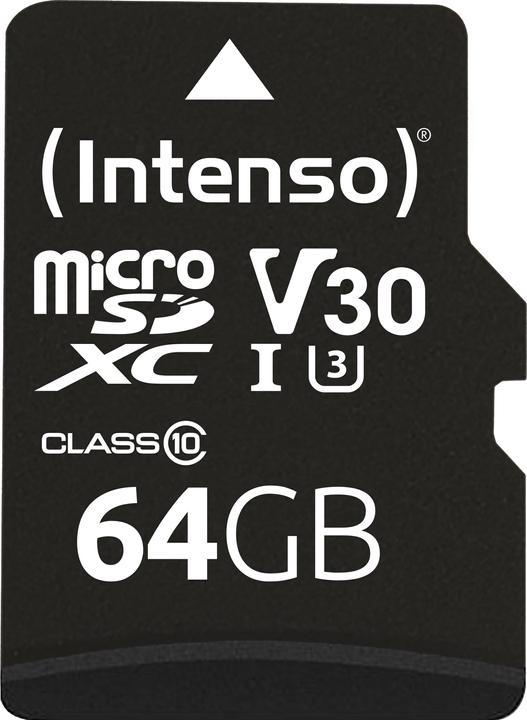 Intenso Micro SDXC Card (64 GB, microSDXC, U1, UHS-I)