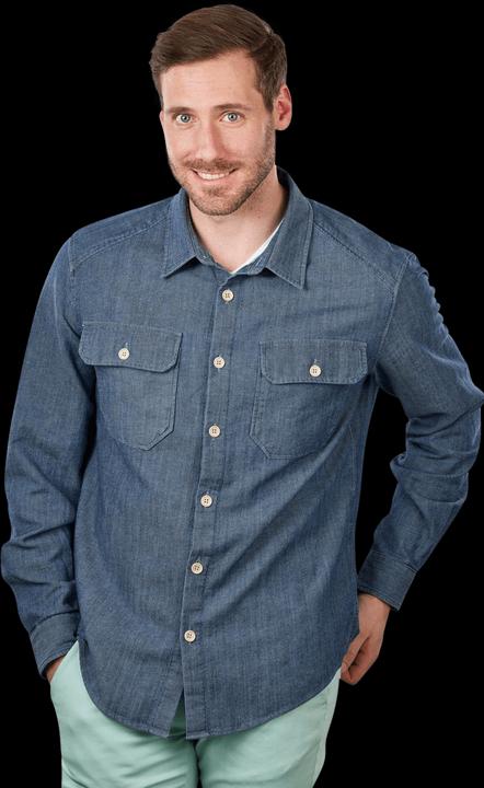 Immagine prodotto Drykorn Long Sleeve Phasmo Shirt Relaxed Fit Blue (M)