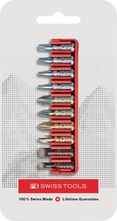 Produktbild PB Swiss Tools Bitset PB C6.702 CN BitBlock mit 10 Bits (TX25, PH2, PZ2, TX10, PH1, TX15, PZ1, SL4, TX20, SL 2)
