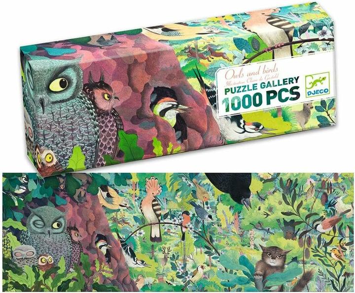 Actual product image Djeco Puzzle Gallery Owls and birds (1000 pieces)
